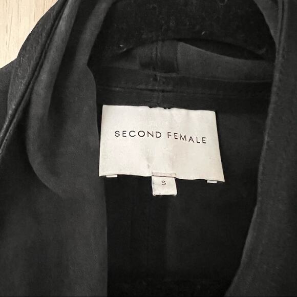 Second Female Cole Black Suede Jacket - Picture 3 of 4